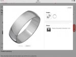 Palladium heavy weight d - shaped wedding ring