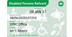 Disabled railcard