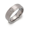 Titanium Two-Tone Diamond Set Ring. Available in sizes R, U, X