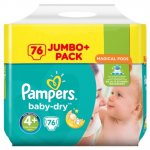 Pampers Baby Dry Nappies 76 Jumbo Pack Size 4