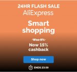 Quidco 15% cashback for all AliExpress sales