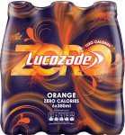 Lucozade Zero Orange (6 x 380ml)
