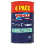 Princes Tuna Chunks (spring water) x4 pack clearance