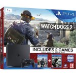 PS4 Slim 1tb plus Watch dogs 1 and 2