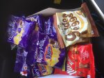 Dairy mini eggs and galaxy mini golden eggs and malteaster mini bunnies