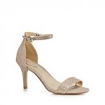 40% off ALL Womens sandals - ideal for races / weddings / proms eg Debut gold glittered stiletto with ankle straps