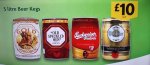 5 Litre beer kegs - Gold Hobgoblin, Old speckled hen (avaliable online), Budweiser Budvar and Warsteiner £10.00 @ Morrisons instore