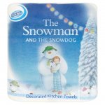 Snowman Nicky kitchen towels 2 pack 39p and Toilet roll 4 packs x2