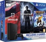 Playstation 4 Slim 1TB Family Bundle (Includes Uncharted 4, Ratchet and Clank & Driveclub)