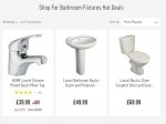 Close coupled push flush toilet & seat, mixer tap & basin and pedestal instead of £159.97 plus add 5p carrier bag and get £10 voucher
