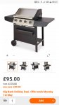 4 Burner Gas BBQ at B&Q for £95.00 Was £175