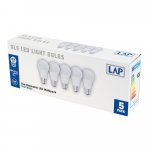 5 pack LAP GLS LED Bulbs Cool White (ES, BC) - Warm White (ES) 9W