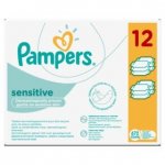 Pampers Sensitive Unscented Baby Wipes 12×56 = 672 Wipes
