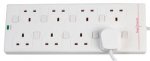 8 Way Individually Switched Surge Protected Extension Lead