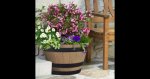 Whiskey Barrell - high density resin woodgrain effect plant pot