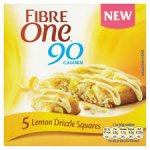 Fibre One 90 Calorie 5 Lemon Drizzle Squares x2