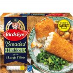 Birds Eye Breaded Haddock (54%) Fillets (4 = 480g) now 3 Packs