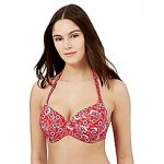 Swimwear eg DD+ red floral underwired bikini top matching pants or skirt