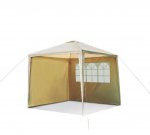 Cream gazebo with 2 side panels (Ideal for lay-z-spa)