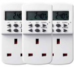 Triple Pack Masterplug 7-Day Electronic Timers
