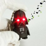 Darth Vader Model Keychain with Light up Eyes and Sounds