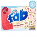 Nestle Fab Limited Edition Bday Cake Ice Lollies £1.00 @ Tesco online and instore 6X58ml