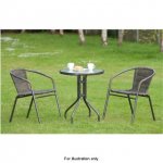 Venice Rattan Effect Bistro Set 3pc
