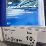 ASDA All Season Screenwash instore