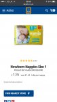 Aldi nappies - Size 1 are currently