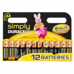 Simply duracell 12 AA or AAA batteries