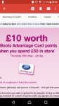 LIVE NOW TODAY ONLY*£10 worth of advantage card points when you spend £50.00 instore on 25th May 2017 only @ boots