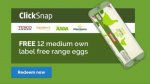 Free 12 medium own label free range eggs via