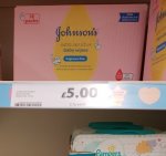 Johnson's baby wipes 12pk