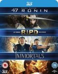 47 Ronin / RIPD / Immortals 3D [Blu-ray] [2011] [Region Free]
