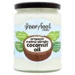 Coconut oil, 500ml, organic, raw cold pressed, Tesco. Made by The groovy food company
