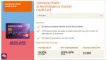 Longest 42 months 0% interest on balance transfers Credit Card & 5,000 bonus Nectar points @ Sainsburys Bank