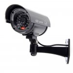 Exterior/interior fake CCTV with constant flashing red LED light