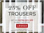 25% off trousers