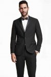 Mens black tuxedo at H&M (navy £33.00) (cheaper than hiring one) jacket £25 trousers £12 HM