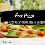 Free Pizza at Pizza Express with the purchase of any other main meal