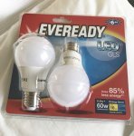 B&M Eveready LED Energy Saving 8.8w Bulb x 2 - £6.99