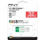 PNY USB 3.0 32GB Memory Stick with £5 iTunes Voucher - green