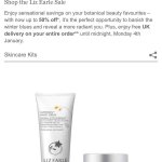 Liz Earle 50% off sale + free UK postage until 4th Jan