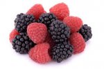 British Fresh Raspberries and Blackberries 150 Grams also fresh seedless grapes 500 grams £1
