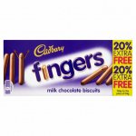 Cadbury chocolate fingers 114g +20% free just 10p @ poundstretcher