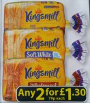 Kingsmill bread 2 for £1.30 @ Farmfoods