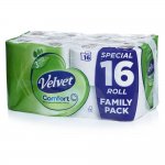 Velvet Comfort toilet tissue white 16 roll