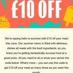 £10 off your meal at Jamie's (Jamie's gold club members) minimum spend