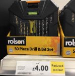 Rolson 50 pcs drill drivers and bits set
