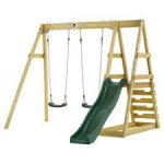 Plum tamarin slide and swing set